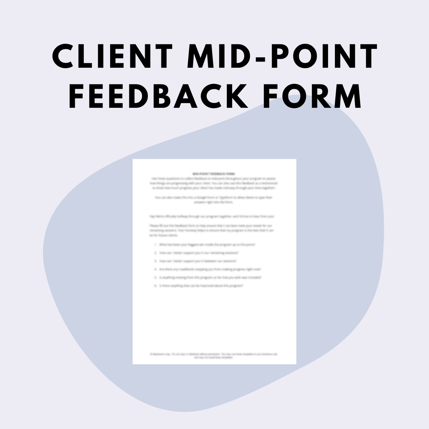 Client Mid-Point Feedback Form