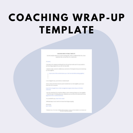 Coaching Wrap-Up Email Template