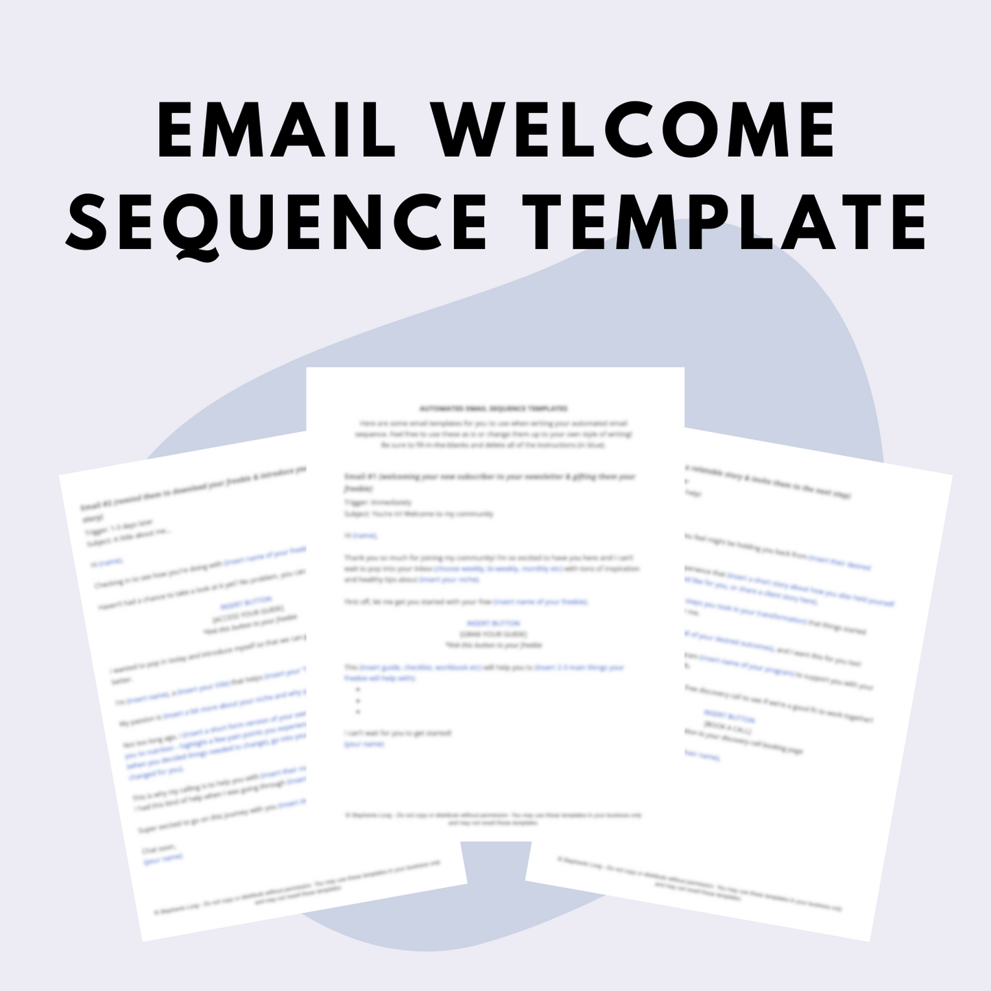 Email Welcome Sequence Template