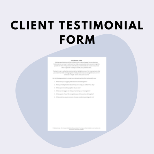 Client Testimonial Form