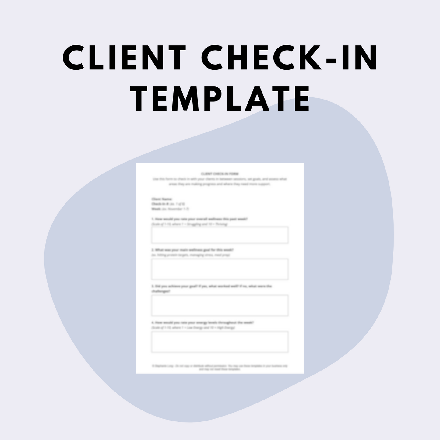 Client Check-In Form